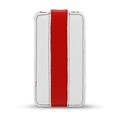 Кожаный чехол Melkco Leather Case White/Red LC для Apple iPhone 4/4S(#2)