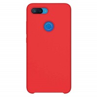 Силиконовый чехол Silicone Case красный для Xiaomi Mi8 Lite