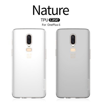 Силиконовый чехол Nillkin Nature TPU Case Серый для OnePlus 6(4)