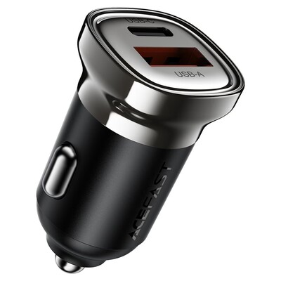Автомобильное зарядное устройство Acefast B19 30W (1xUSB-C + 1xUSB-A)(1)