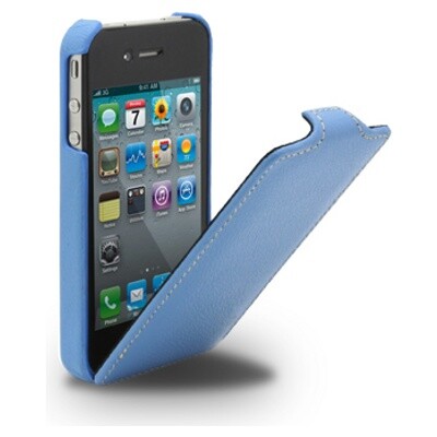 Кожаный чехол Melkco Leather Case Blue LC для Apple iPhone 4/4S(1)