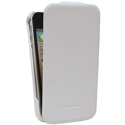 Кожаный чехол книга HOCO White(белый) для Apple iPhone 4/4S(1)