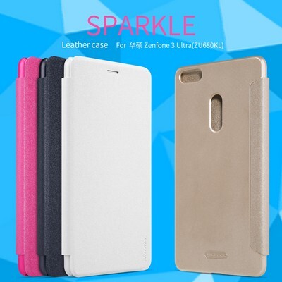 Полиуретановый чехол книга Nillkin Sparkle Leather Case Gold для Asus ZenFone 3 Ultra ZU680KL(4)