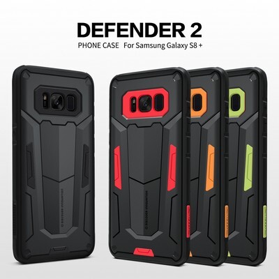 Противоударный чехол-накладка Nillkin Defender II Series Black для Samsung G955F Galaxy S8 Plus(4)