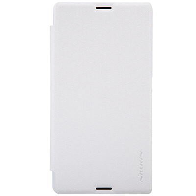 Полиуретановый чехол Nillkin Sparkle Leather Case White  для Sony Xperia E3 Dual(3)