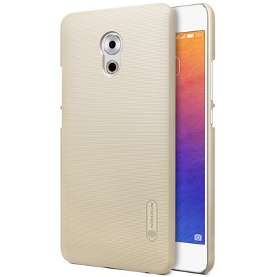 Пластиковый чехол с пленкой Nillkin Super Frosted Shield Gold для Meizu PRO 6 Plus(3)