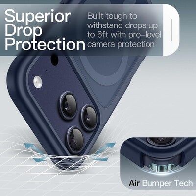 Защитный чехол WiWU Armor Magnetic Case Soft Touch FGG-012 синий для Apple iPhone 17 Pro Max(4)