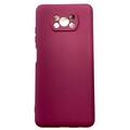 Силиконовый чехол Silicone Case с защитой камеры бордовый для Xiaomi Poco X3/ Poco X3 Pro(#1)