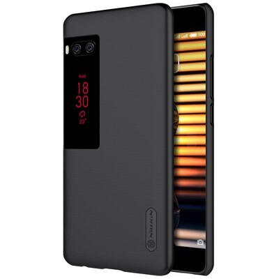 Пластиковый чехол с пленкой Nillkin Super Frosted Shield Black для Meizu Pro 7 Plus(3)