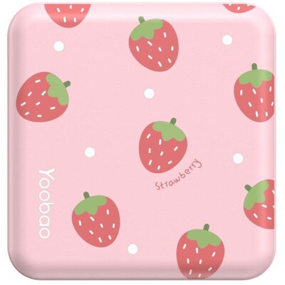 Портативное зарядное устройство Yoobao M4 Mini, 10000 mAh, цвет розовый (принт: клубника)(1)