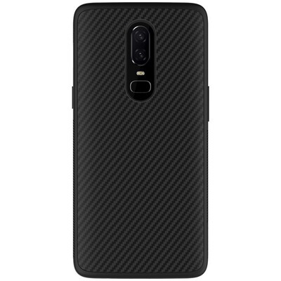 Пластиковый чехол Nillkin Synthetic Fiber Черный для OnePlus 6(1)
