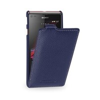 Кожаный чехол Melkco Leather Case Dark Blue для Sony Xperia M/C1905 Dual