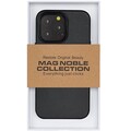 Кожаный чехол с пластиной Magsafe K-ZDoo Mag Noble Collection черный для Apple iPhone 15(#5)