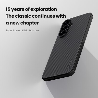 Пластиковый чехол Nillkin Super Frosted Shield Pro Черный для Samsung Galaxy A56(7)