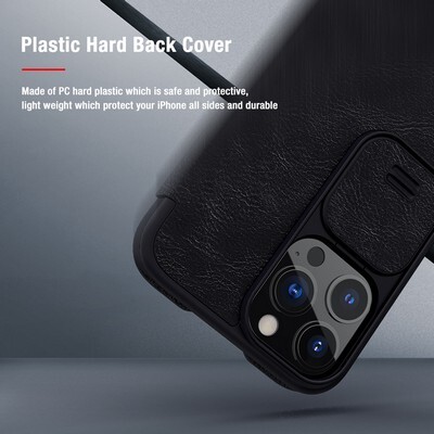 Кожаный чехол Nillkin Qin Pro Leather Case Коричневый для Apple iPhone 13 Pro Max(4)