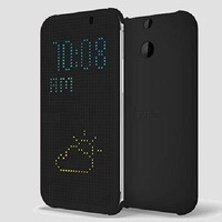 Полиуретановый чехол Dot View Case Black для HTC One E8 Ace