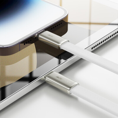 Кабель для зарядки и синхронизации Acefast C24-01 USB-C to Lightning 30W 1.2m белый(5)
