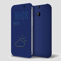 Полиуретановый чехол Dot View Case Blue для HTC One E8 Ace