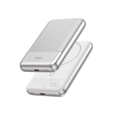 Внешний магнитный аккумулятор WiWU Silver Seraph Alloy Unibody Wi-P089 10000mAh(3)