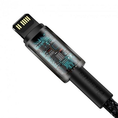 Кабель Baseus Tungsten Gold Type-C to Lightning PD 20W 1M (CATLWJ-01) черный(5)