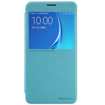 Полиуретановый чехол книга Nillkin Sparkle Leather Case Blue для Samsung J710F Galaxy J7 (2016)(1)