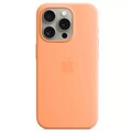 Силиконовый чехол с Magsafe оранжевый для Apple iPhone 15 Pro Max(#2)
