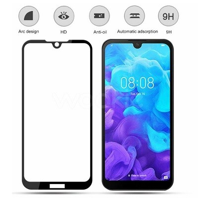 Противоударное защитное стекло Full Glue 0.3mm черное для Huawei Y5 (2019)/ Honor 8S(2)