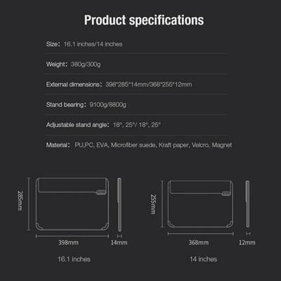 Чехол 3в1 Nillkin Versatile Horizontal Laptop Sleeve (Чехол+Подставка+Подушечка для запястий) 16.1 дюймов Серый(10)