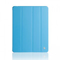 Кожаный чехол Jisoncase Executive Smart Cover Blue для Apple iPad 4(#1)