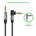 Аудио кабель UGREEN 3.5mm Auxiliary Stereo Audio Jack to Jack Flat Right Angle Cable(#2)