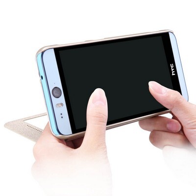 Полиуретановый чехол Nillkin Sparkle Leather Case Gold для HTC Desire EYE(2)