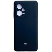 Силиконовый чехол с микрофиброй Silicone Case и защитой камеры черный для Xiaomi Poco X5 Pro 5G