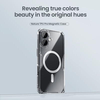 Силиконовый чехол Nillkin Nature TPU Pro Magnetic Case Прозрачный для Apple iPhone 16(8)