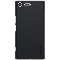 Пластиковый чехол с подставкой Nillkin Super Frosted Shield Black для Sony Xperia XZ Premium