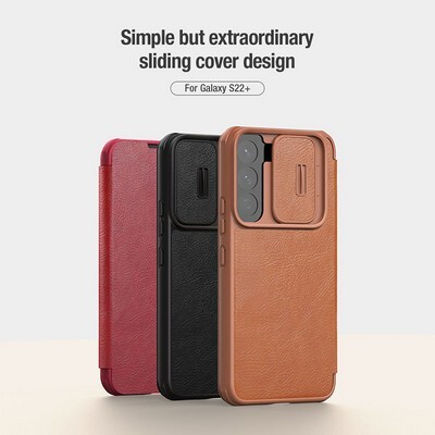 Кожаный чехол Nillkin Qin Pro Leather Case Черный для Samsung Galaxy S22 Plus(7)