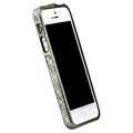 Металлический бампер со стразами Noeson Silver Mat для Apple iPhone 5/5s/SE(#1)