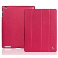Кожаный чехол Jisoncase Smart Leather Case Rose Red для Apple iPad 4(#1)