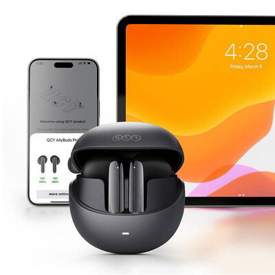 Наушники беспроводные QCY AilyBuds Pro вкладыши с шумоподавлением черные(2)