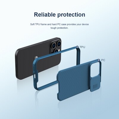 Чехол-накладка с пластиной Magsafe Nillkin CamShield Pro Magnetic Темно-фиолетовый для Apple iPhone 14 Pro Max(6)