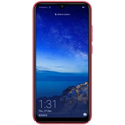 Пластиковый чехол с подставкой Nillkin Super Frosted Shield Красный для Huawei P Smart Plus 2019(2)