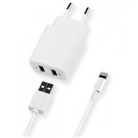 Сетевое зарядное устройство Deppa Wall Charger 2xUSB 2.1A для Apple