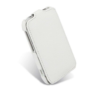 Кожаный чехол книга Melkco Leather Case White LC для HTC Wildfire S(3)