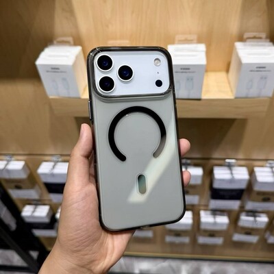 Пластиковый чехол KZDOO Iceguard Magsafe прозрачный-черный для Apple iPhone 17 Pro Max(3)