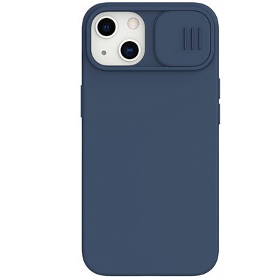 Силиконовая накладка Nillkin CamShield Silky Silicone Case Синяя для Apple iPhone 13(1)