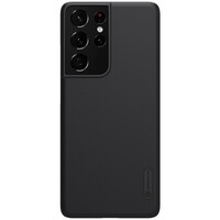 Пластиковый чехол с подставкой Nillkin Super Frosted Shield Черный для Samsung Galaxy S21 Ultra