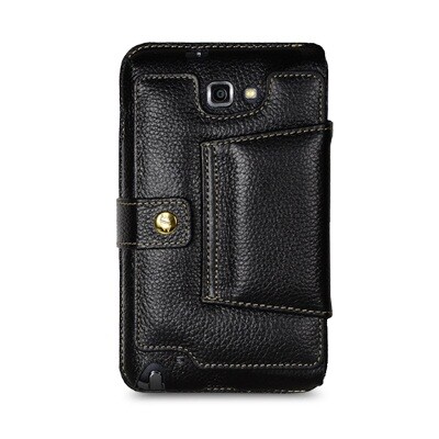 Кожаный чехол книга Melkco Leather Case Kios Type Black LC для Samsung N7000 Galaxy Note(2)