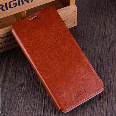 Полиуретановый чехол Mofi Book Case Brown для Alcatel One Touch Idol X+ 6043D(4)
