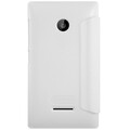 Полиуретановый чехол Nillkin Sparkle Leather Case White для Microsoft Lumia 435(#2)