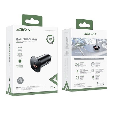 Автомобильное зарядное ACEFAST B1 mini car charger 38W (USB-C & USB-A)(6)