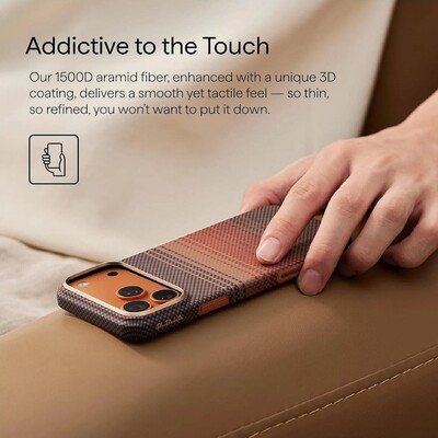 Кевларовый чехол с Magsafe Pitaka Ultra-Slim Sunset PitaTap (KI1702SPM) для Apple iPhone 17 Pro Max(4)